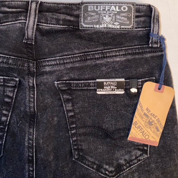 Buffalo High Rise Straight Acid Wash Jeans - Picture 3 of 9